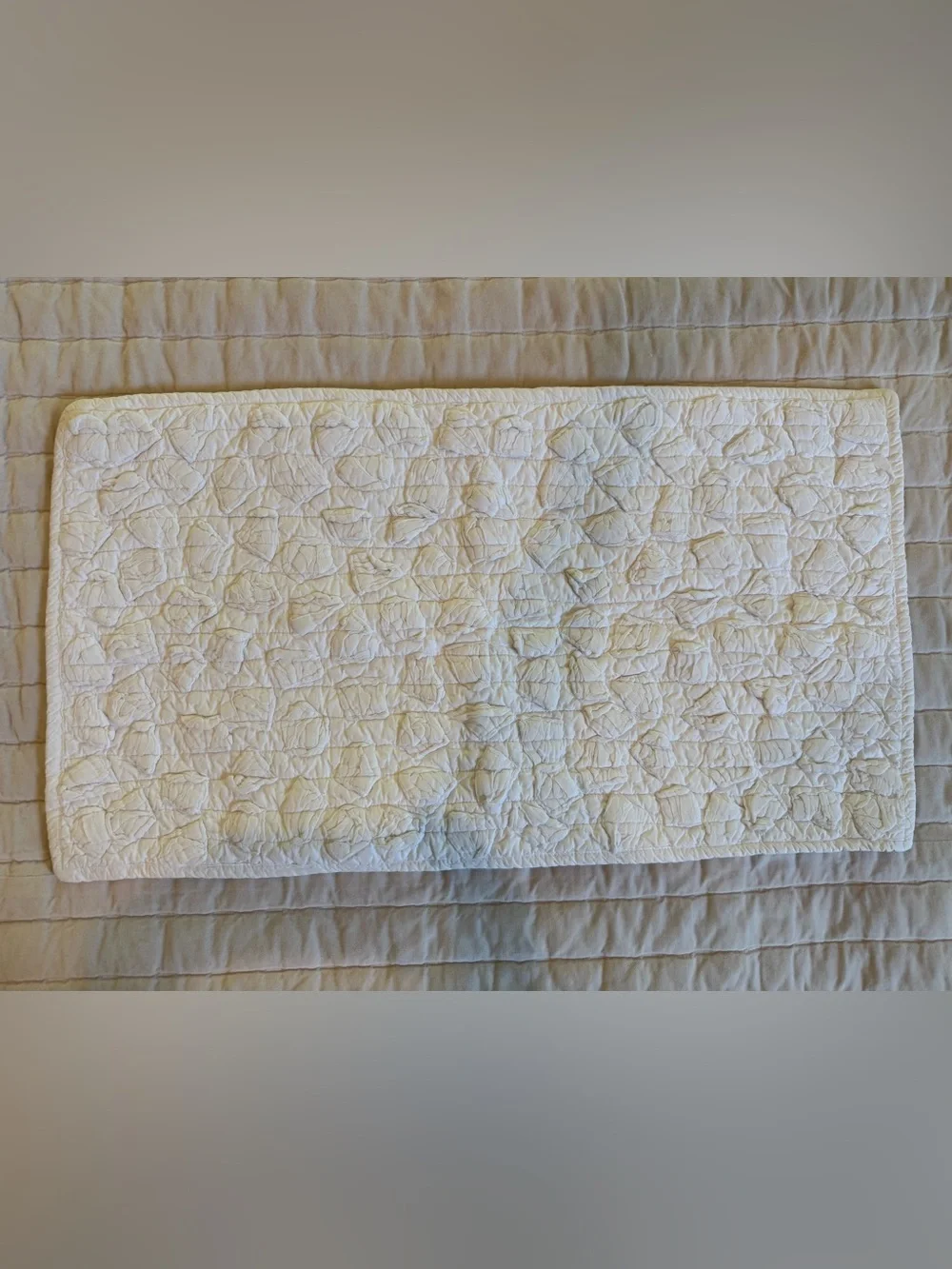 Serena & Lily White Del Mar Quilted Accent Pillow Cover